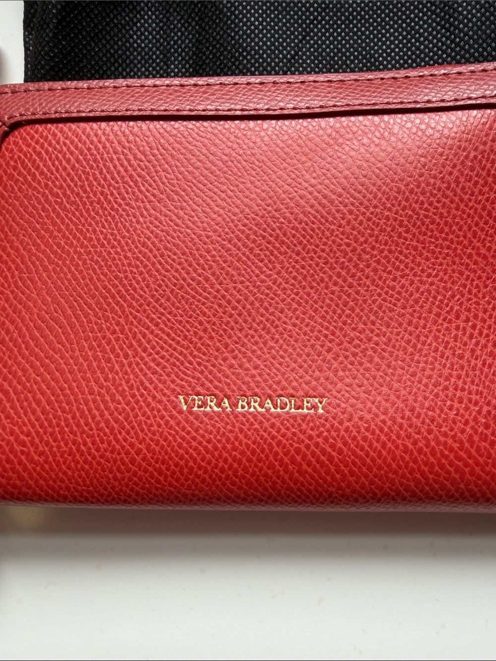 Vera Bradley Burnt Orange Leather Grab and Go Wristlet with Dustbag - Picture 2 of 11